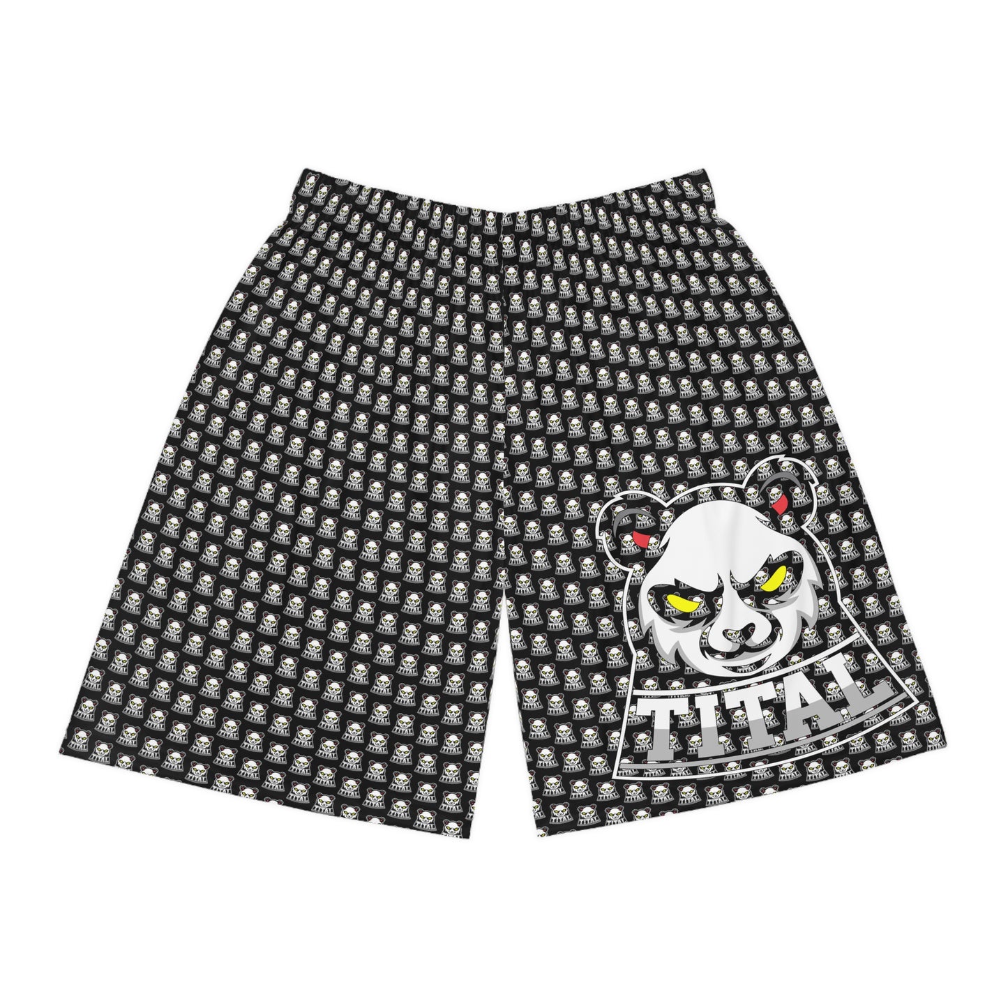 TITAL - Panda Staredown Basketball Shorts (AOP)