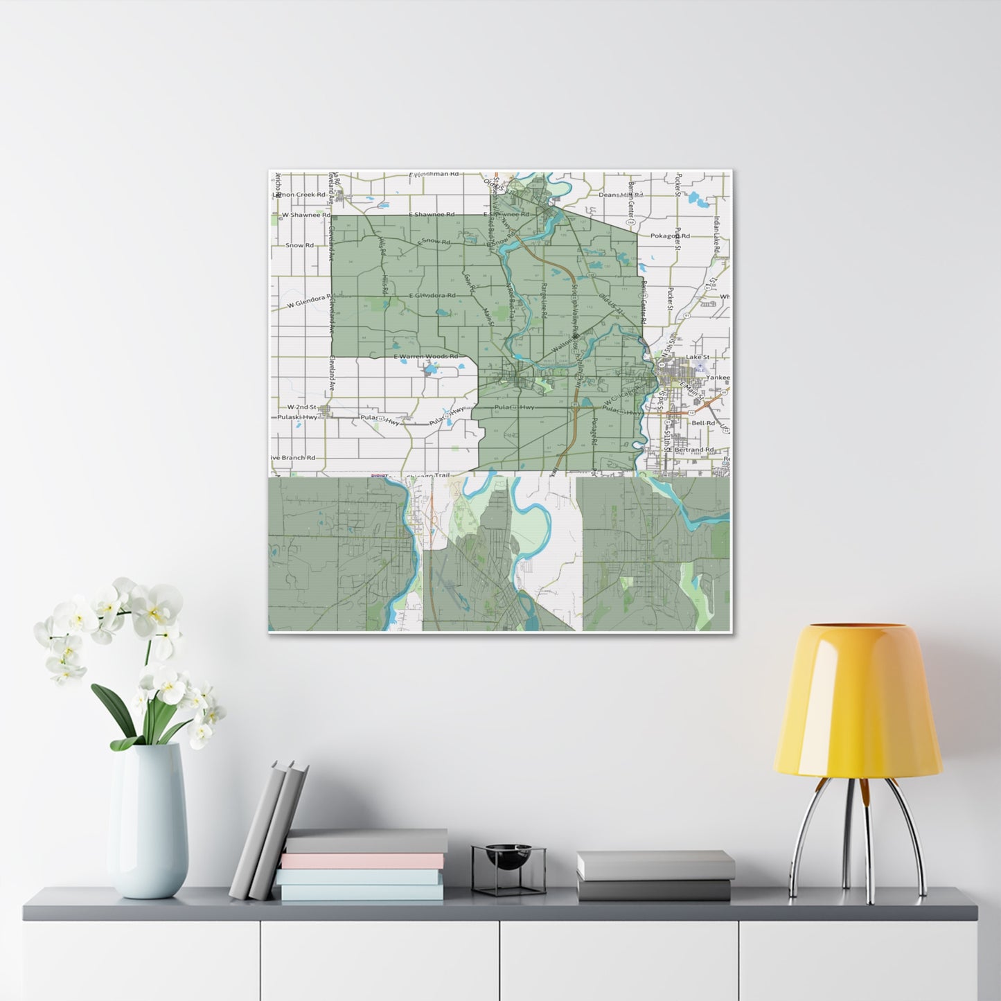 Buchannan Map on Canvas Gallery Wraps