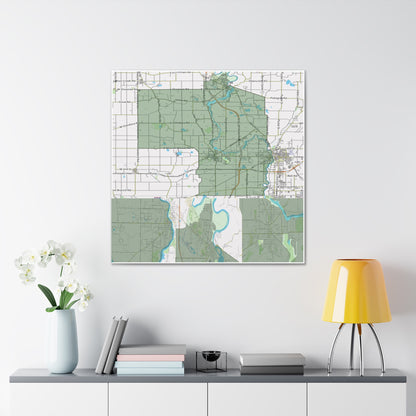 Buchannan Map on Canvas Gallery Wraps