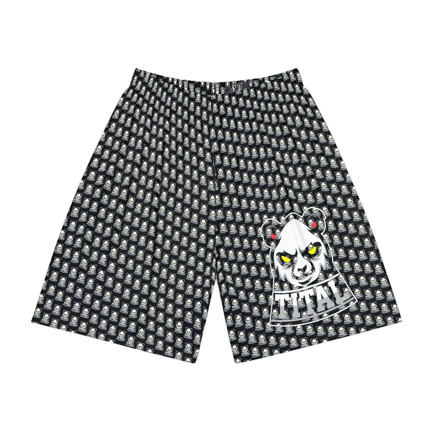 TITAL - Panda Staredown Men’s Sports Shorts (AOP)