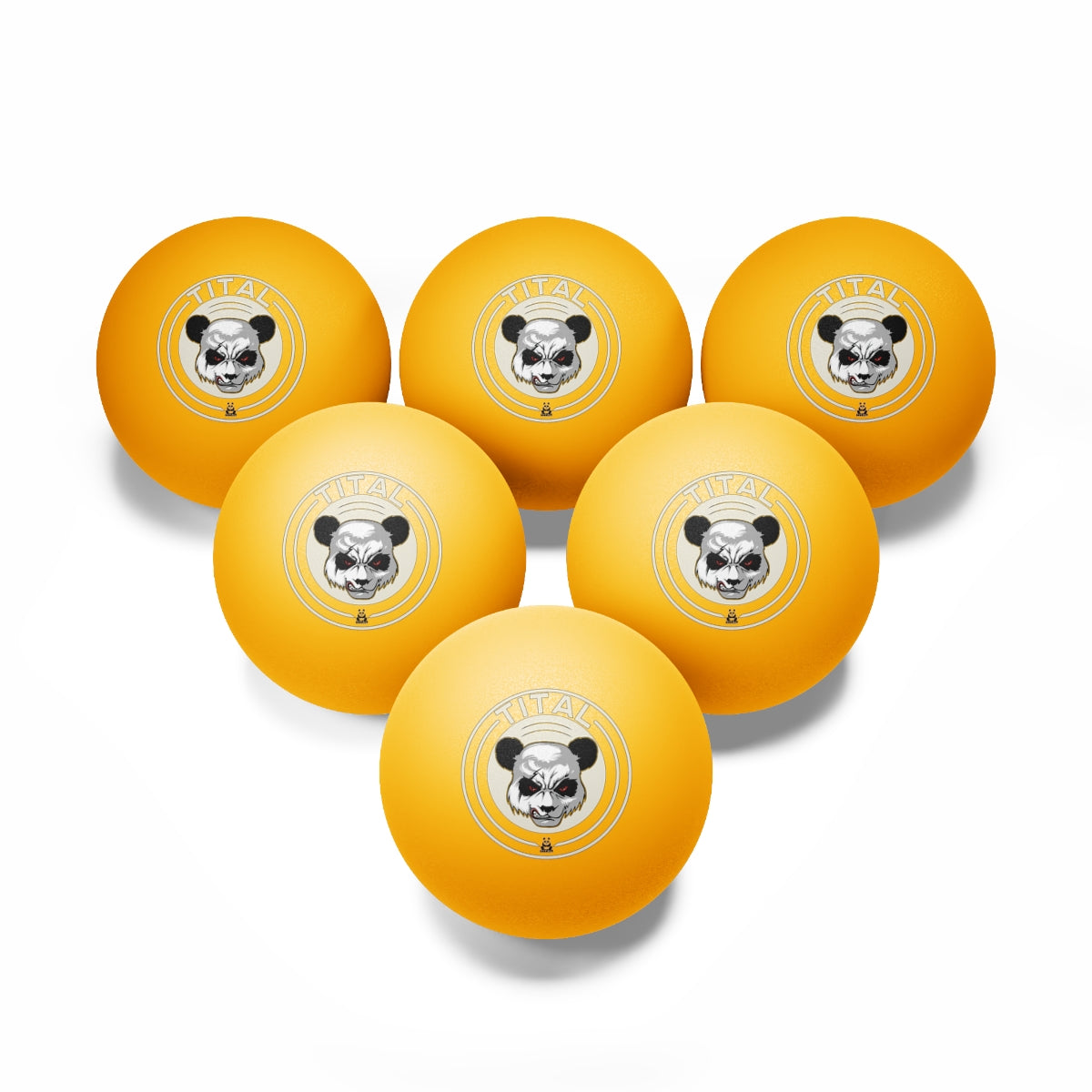 TITAL - Panda's Smirking Revenge Ping Pong Balls, 6 pcs