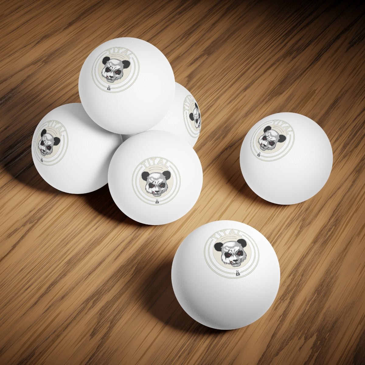 TITAL - Panda's Smirking Revenge Ping Pong Balls, 6 pcs