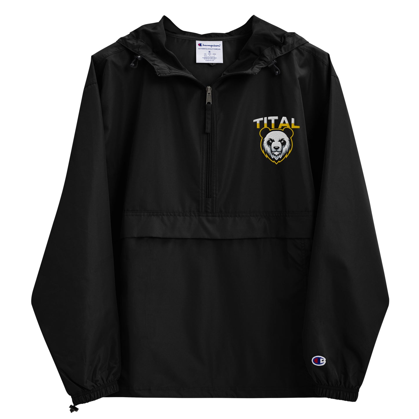 TITAL - Panda Concentration Embroidered Champion Packable Jacket