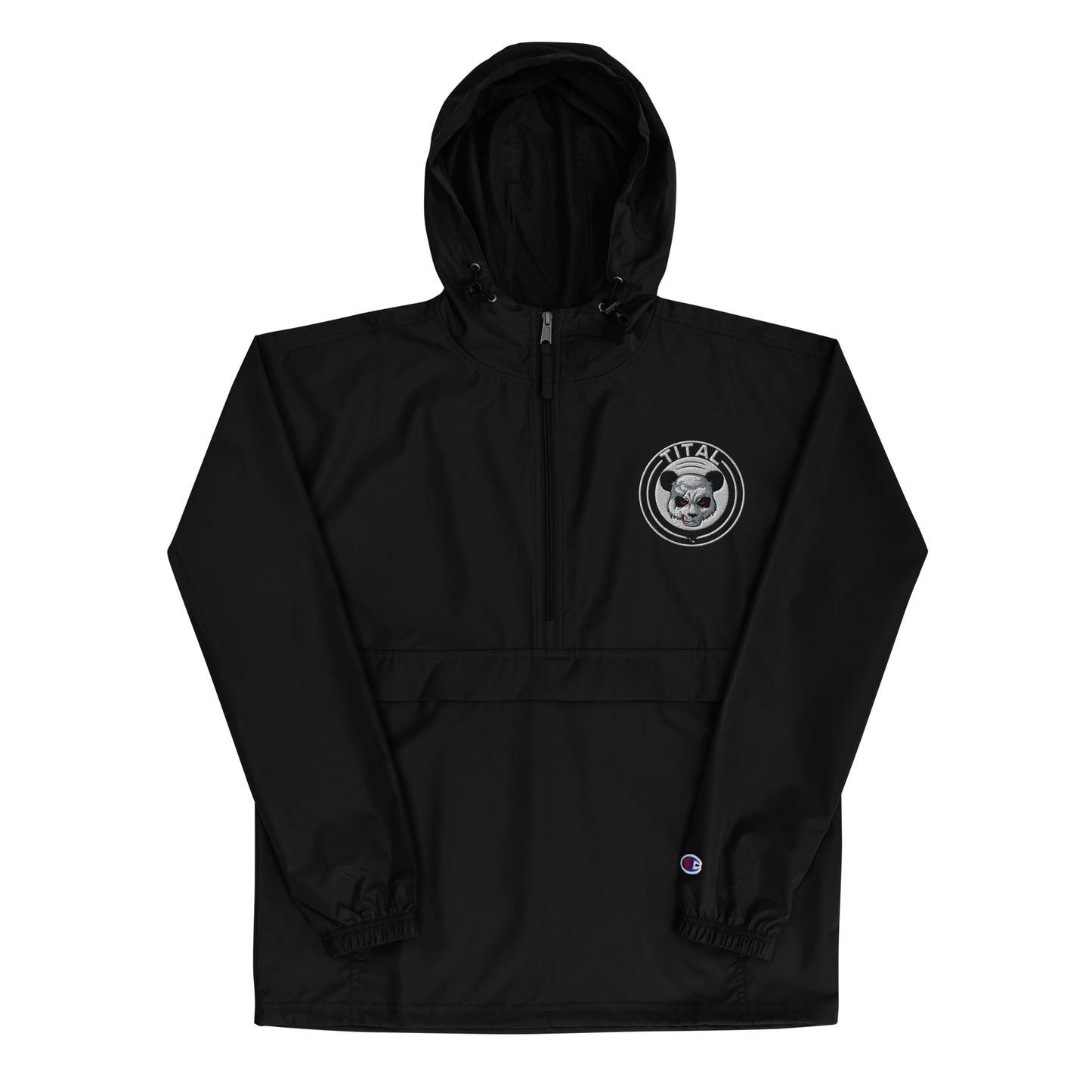 TITAL - Panda's Smirking Revenge Embroidered Champion Packable Jacket