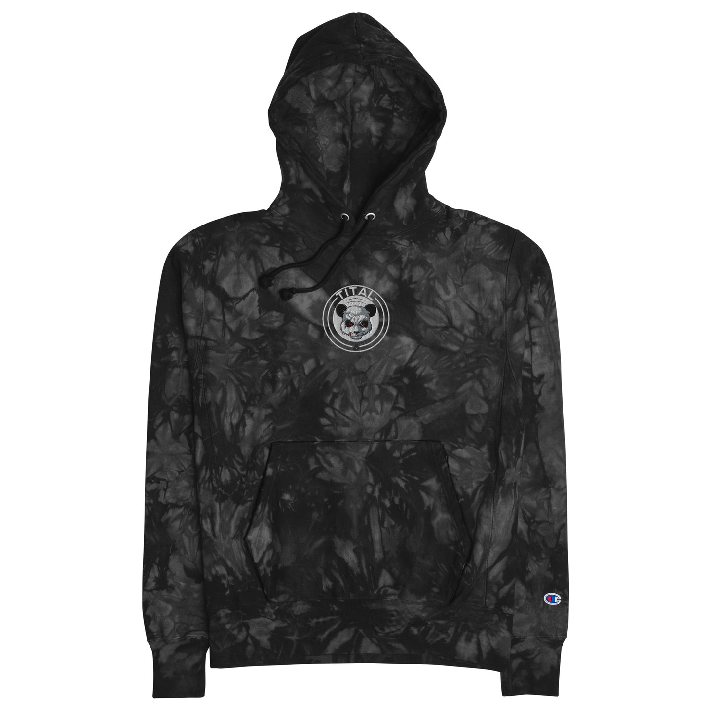 TITAL - Panda's Smirking Revenge Unisex Champion tie-dye hoodie